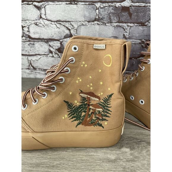 BANGS Shoes Hi Top Carolina Trees Rust Black High Top Sneakers Women 8.5M US/39 - Picture 11 of 16